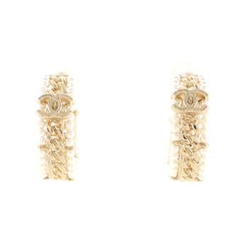 Chanel Heart and Star No. 5 Symbolic CC Earring Earrings Metal with Faux Pearl and Crystals