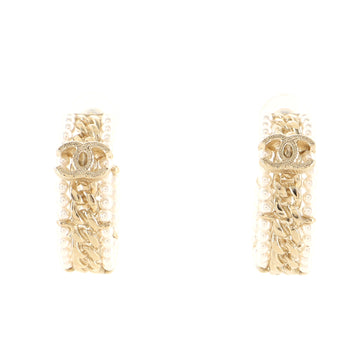 Chanel Heart and Star No. 5 Symbolic CC Earring Earrings Metal with Faux Pearl and Crystals