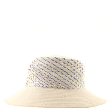 Hermes Sun Crusher Hat Canvas and Striped Silk