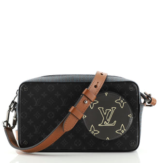Louis Vuitton Volga On Strap Bag Monogram Eclipse Canvas with Monogram Leather