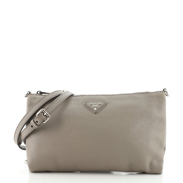 Prada Flat Zip Crossbody Bag Vitello Daino Mini