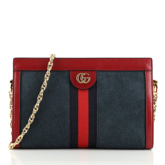 Gucci Ophidia Chain Shoulder Bag Suede Small