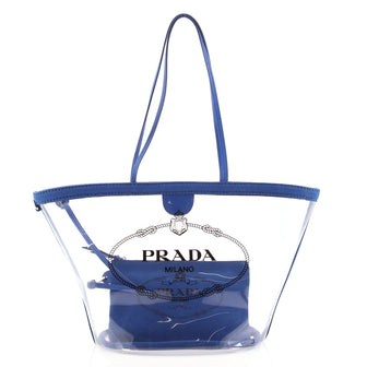 Prada Logo Shopper Tote PVC