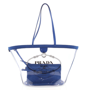 Prada Logo Shopper Tote PVC