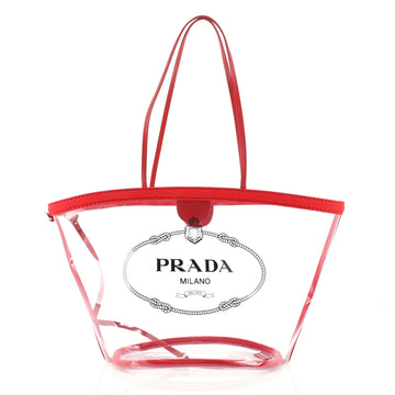 Prada Logo Shopper Tote PVC
