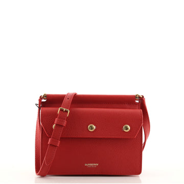 Burberry Title Pocket Crossbody Bag Leather Mini