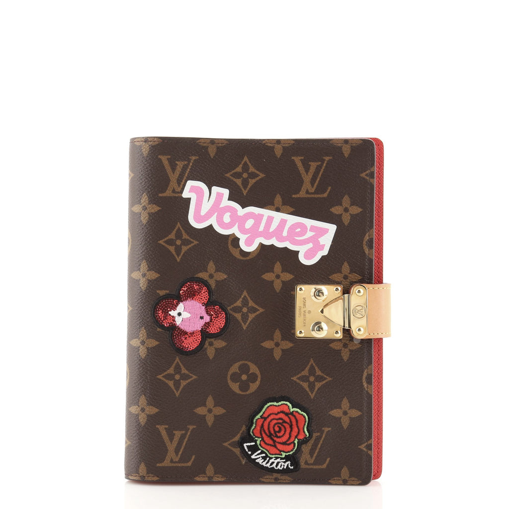 Louis Vuitton Stories Paul Notebook Cover Limited Edition Patches Monogram  Canvas MM Brown 11453239