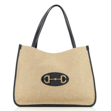 Gucci Horsebit 1955 Tote Canvas and Leather Medium