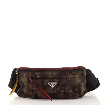 Prada Camouflage Zip Waist Bag Tessuto Medium