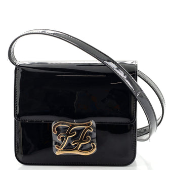 Fendi Karligraphy Crossbody Bag Patent