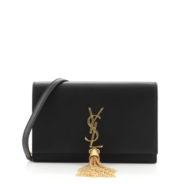 Saint Laurent Classic Monogram Tassel Chain Wallet Leather
