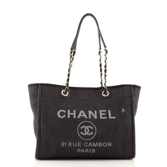 Chanel Deauville Tote Raffia Small