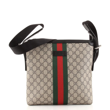 Gucci Web Messenger Bag GG Coated Canvas Medium