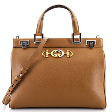 Gucci Zumi Top Handle Bag Leather Medium