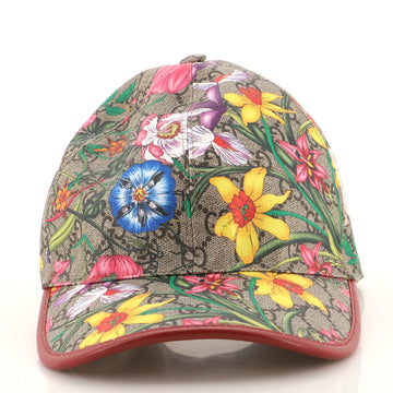 Gucci Baseball Cap Flora GG Coated Canvas