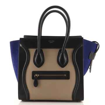 Celine Tricolor Luggage Bag Leather Micro