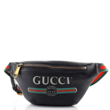 Gucci Logo Belt Bag Printed Leather Medium