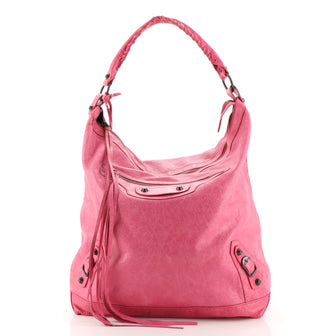 Balenciaga Classic Studs Day Hobo Leather