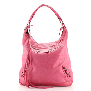 Balenciaga Classic Studs Day Hobo Leather