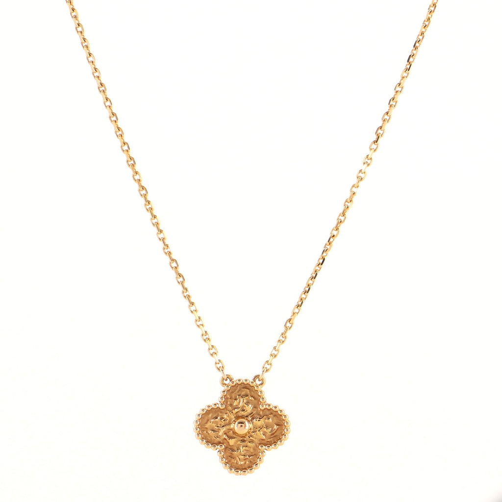 Van Cleef Arpels Vintage Alhambra Diamond Pendant Necklace, Rose Gold -  PreLoved Treasures