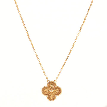 Van Cleef & Arpels Vintage Alhambra Pendant Necklace 18K Rose Gold