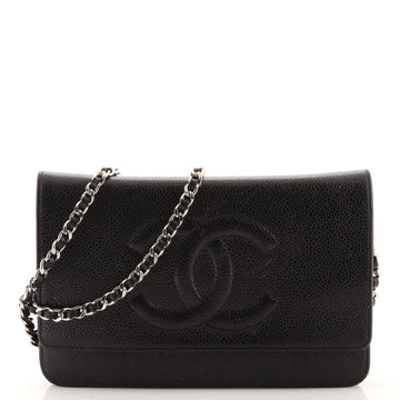 Chanel Timeless Wallet on Chain Caviar
