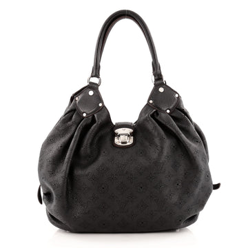 Louis Vuitton L Hobo Mahina Leather Black