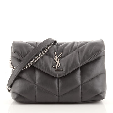 Saint Laurent LouLou Puffer Shoulder Bag Quilted Leather Mini