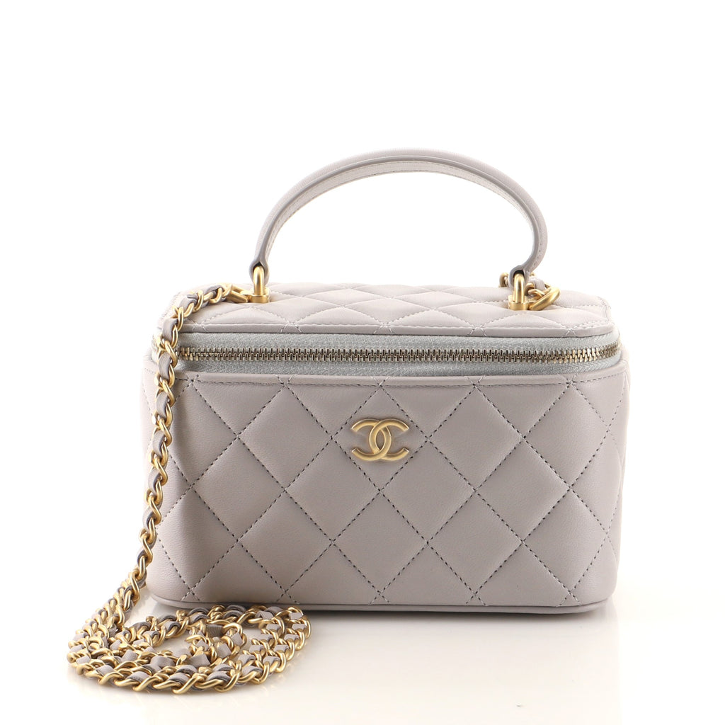 Dior Caro Macrocannage Mini Bag Gray Stone Quilted Macrocannage Leather in  2023