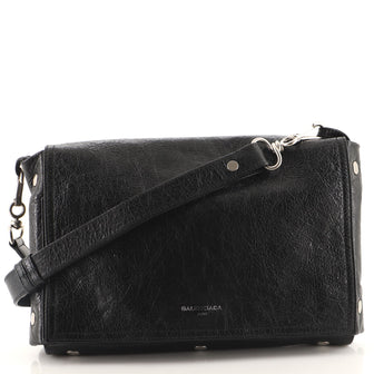 Balenciaga Papier Snap Clutch Bag Leather