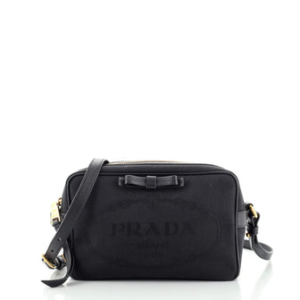 Prada Logo Camera Bag Canvas Small