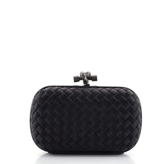 Bottega Veneta Box Knot Clutch Intrecciato Satin Small