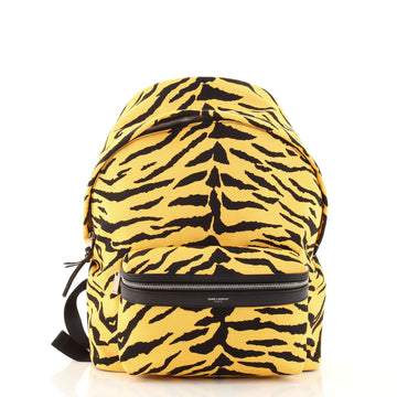 Saint Laurent City Backpack Printed Canvas