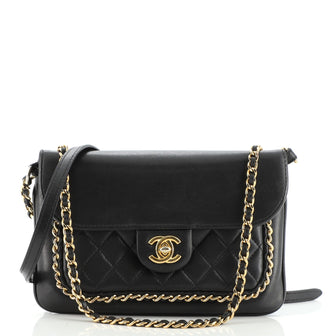 Chanel Unchained Flap Crossbody Bag Quilted Lambskin Small
