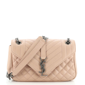 Saint Laurent Classic Monogram Slouchy Envelope Satchel Mixed Matelasse Leather Medium