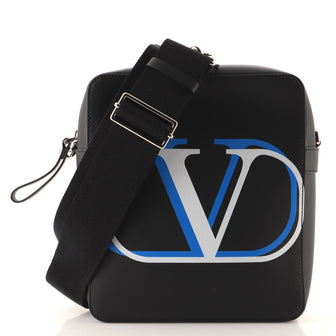 Valentino Vlogo Square Crossbody Bag Printed Leather Small