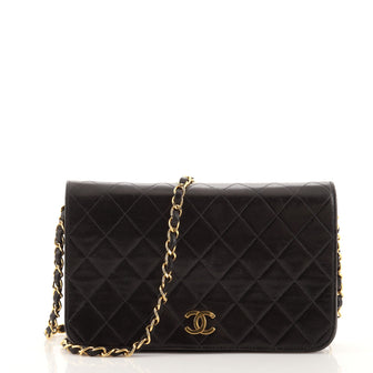 Chanel Vintage Full Flap Bag Quilted Lambskin Medium