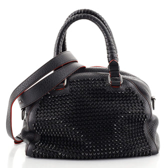 Christian Louboutin Panettone Convertible Satchel Spiked Leather Small