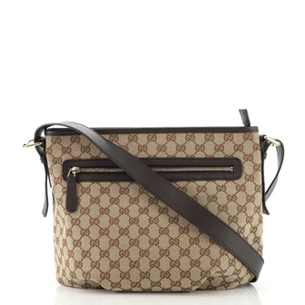 Gucci Front Zip Messenger GG Canvas Medium