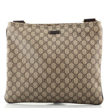 Gucci Zip Top Messenger Bag GG Coated Canvas Large