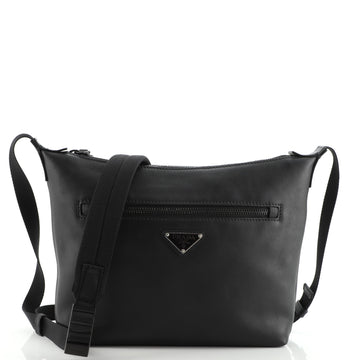 Prada Front Pocket Messenger Bag Soft Calfskin Medium