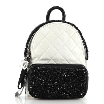 Chanel Astronaut Essentials Backpack Quilted Nylon with Tweed Small