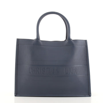 Christian Dior Book Tote Embossed Leather Small