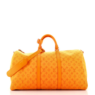 Louis Vuitton Keepall Bandouliere Bag Monogram Denim 50