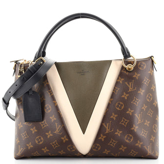 Louis Vuitton V Tote Monogram Canvas and Leather MM