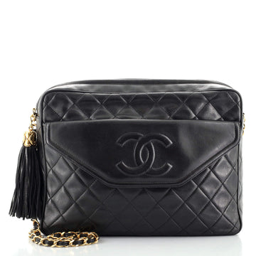 Chanel Vintage Front Pocket Camera Bag Quilted Lambskin Medium