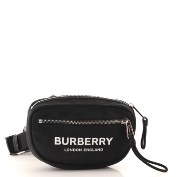 Burberry Logo Cannon Bum Bag Printed Nylon Small