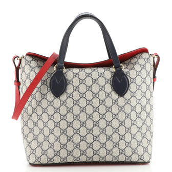 Gucci Signature Fold Over Tote GG Coated Canvas Medium