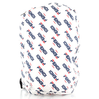 Fendi Mania Logo Collapsible BackpackBag Charm Leather and Nylon