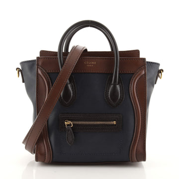 Celine Tricolor Luggage Bag Leather Nano